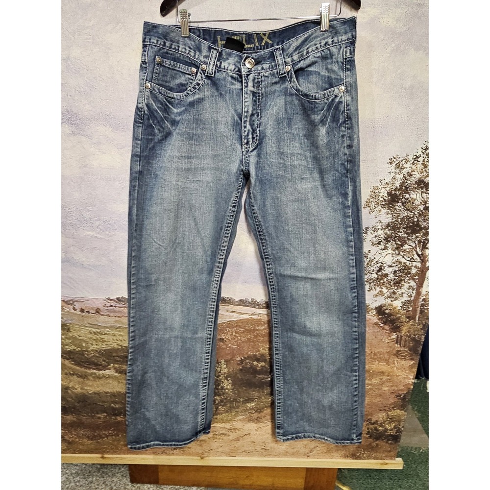 Y2K Vintage Helix Boot Cut  Embroidered Jeans Size 36x32